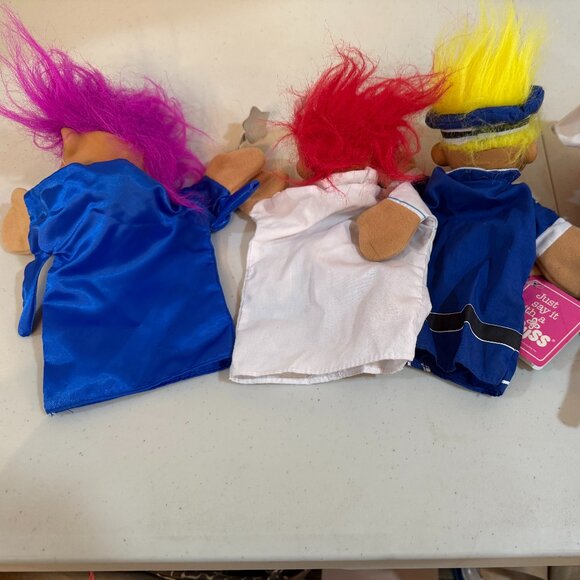 Vintage Russ Berrie Troll Puppet dolls Rare Doctor, Chef, Wizard and Police - Picture 4 of 9